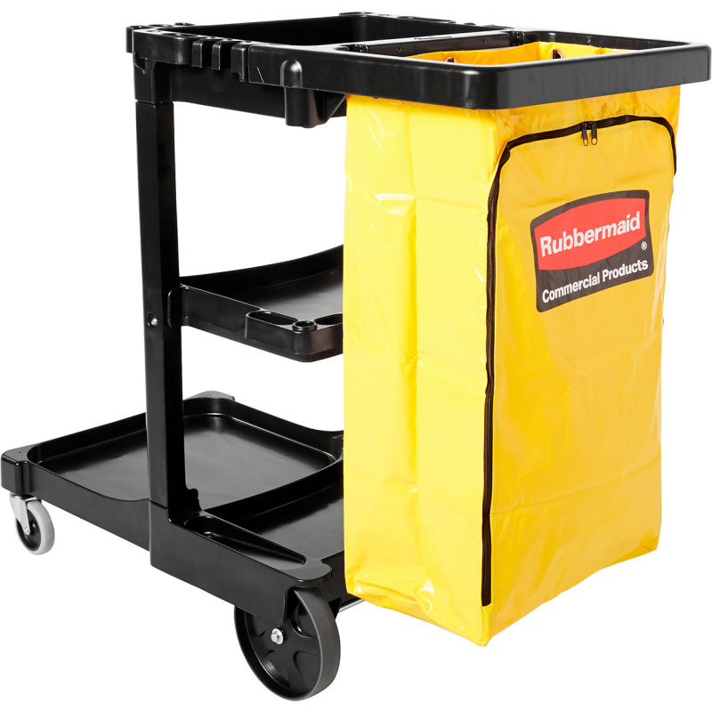 Cleaning cart with bag, Black /k