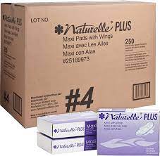 NATURELLE PLUS Serviette sanitaire maxi avec ailes 250/pqt