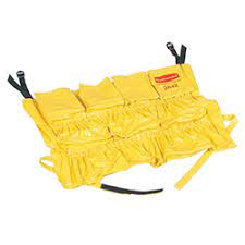 Yellow bag with compartments for trash bin brut /k