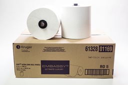 [KRU-01169] Ultra long roll towels rul embassy, 1 ply, white, 6-cs