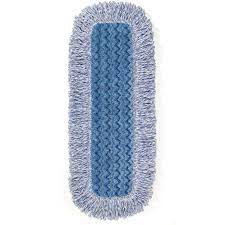[RUB-q416-00--bl00] HYGEN Tampon microfibre bleu avec frange pour laver 18''