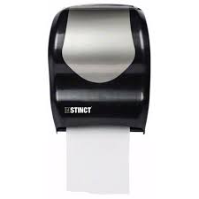 [INS-DI-T1370BKSS] Paper towel dispenser on roll, battery D, black &amp; stainless steel